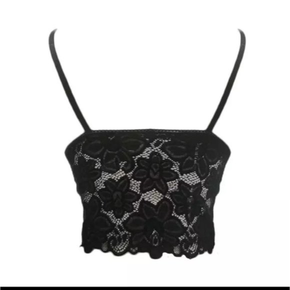 Soft floral stretch lace bralette bra Coral pink, many sizes! - Picture 2 of 3